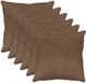 vidaXL Kussensloop 6 stuks Lichtbruin 60 x 60 cm Nep Konijnenbont