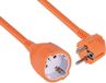 Electraline 01631 - Rallonge avec mise à la terre - Plastique - IP20 - Protection enfant - Longueur 10 m - Orange