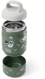 Monbento Handy Racoon Boîte à lunch isotherme Vert/Blanc Acier inoxydable 500 ml