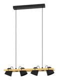 EGLO connect.z Hornwood-Z Lampe suspendue - 78 cm - Noir|Brun - Lumière RVB et blanche réglable - Dimmable - Zigbee