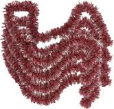 Gerimport Kerstslingers - 4x - rood met sneeuw - 180 x 7 cm - folie