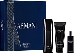 Armani Black Code Edt 75 Vapo+v15+g75ml gift set / 3 ml / heren