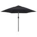 Syfax Parasol met LED-verlichting en stalen paal 300 cm zwart