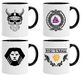 Acen Merchandise Viking Set van 4 koffiekopjes en thee voor ontbijt, verjaardagscadeau voor vader, oom, moeder