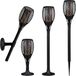 CEPEWA Lampe solaire de jardin/torche de jardin avec effet de flamme - 58 cm - Noir
