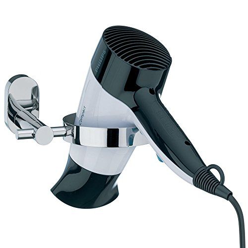 Kela 22678 Föhnhouder - Roestvrij staal - Ø 9 cm - Lucido Zilver