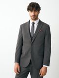 Next Heren Business-colbert Antraciet Regular Fit Polyester
