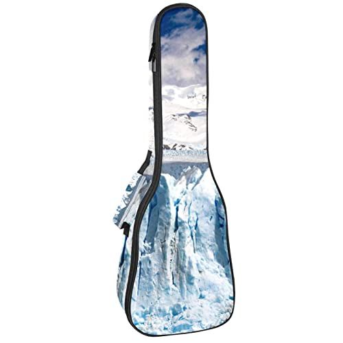 Mersov Concert Ukelele Rugzak, Heavy Duty Ukulele Case Bag met Opslag, Sopraan Concert Tenor Ukelele 10MM Gewatteerde BagBlack SheepsAerial View Of Icebergs Sneeuw Mountain