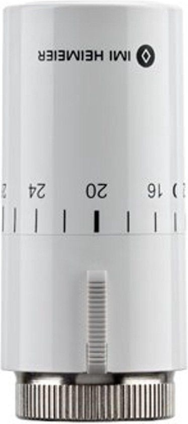 IMI Heimeier thermostaatkop Halo M30x1.5 met temperatuur vergrendeling wit