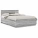 vidaXL Bedframe met hoofdeinde, Grijs Sonoma, 160 x 200 cm, Bewerkt Hout