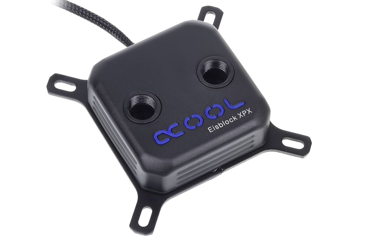 AlphaCool 12565 Waterblok Zwart Aluminium/Geelkoper 65x65x30mm