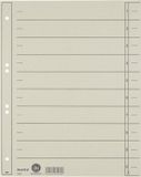 Leitz Staffeltabblad Karton - Beschrijfbare Tabs, 2/4-rings - Voor Ordners en Ringbanden - Grijs