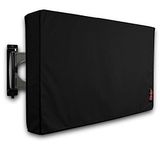 iBirdie outdoor-tv-hoes 71 tot 81 cm, weerbestendig, hoesmaat 74 cm l x 48 cm h, waterdicht voor buiten flat screen 71 tot 81 cm tv, zwart, 600D dik stof schermbeschermer met onderkant