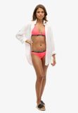 Superdry Klassiek elastisch bikinibroekje Dames Hyper Fire Pink L