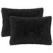 vidaXL Kussensloop 2 pcs HEERLEN Zwart 50 x 75 cm PV Fleece