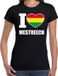 Bellatio Decorations Carnaval t-shirt I love Mestreech voor dames - zwart - Maastricht - Carnavalshirt / verkleedkleding M