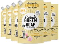 Marcel's Green Soap Douchegel Navulling - Vanille & Kersenbloesem - 6 x 500ml