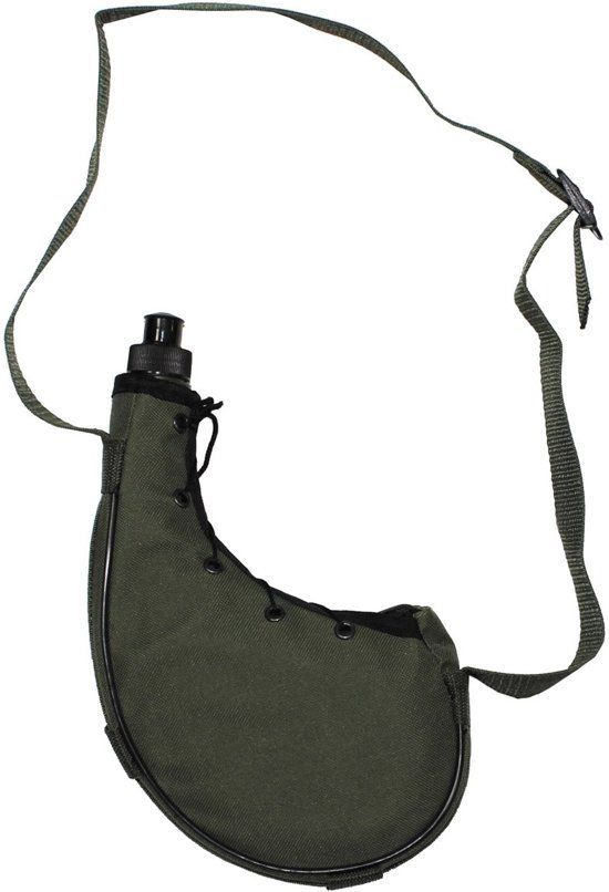 Veldfles 'Bota' olijf/legergroen plastic ca. 0.75 Liter