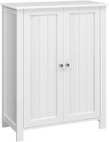 WeHome - Ruimtebesparende badkamerkast met twee deuren, multifunctionele kast, keukenmeubel, badkamermeubel, met 2 verstelbare planken, 30 x 60 x 80 cm, wit