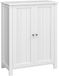 WeHome - Ruimtebesparende badkamerkast met twee deuren, multifunctionele kast, keukenmeubel, badkamermeubel, met 2 verstelbare planken, 30 x 60 x 80 cm, wit