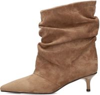 POSH by Poelman Poelman Luan enkellaarzen taupe suèdelook dames