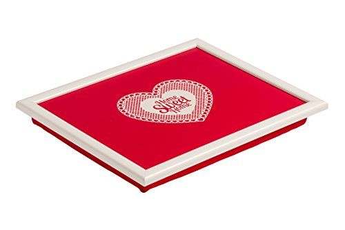 Premier Housewares Rood en Wit Lap Tray - 6 cm x 44 cm x 34 cm