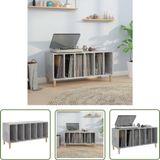 vidaXL Armoire pour disques 100x38x48 cm bois de mélaminé gris béton