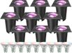 LEDVION Set van 9 LED Grondspot Buiten IP67 4.9W 230V 345Lm GU10 RGB