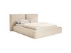 Lit tapissé 180x200 avec coffre, chenille beige clair