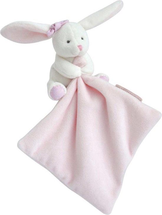 Dou Dou et Compagnie Konijntje knuffeldoekje roze - inclusief giftbox | DC3337