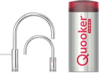 Quooker NL Nordic round kokendwaterkraan opbouw uittrekbare met Combi+ reservoir Chroom 22+NRCHRTT