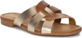 Maciejka Braungoldene Sandales en cuir véritable et en daim avec brides profilées