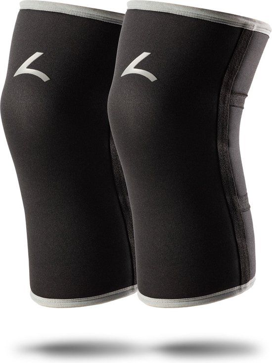 Reeva Knee Sleeves Powerlifting 7mm - Grijs - Maat L