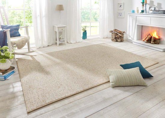 BT Carpet Vloerkleed Wol-optiek 102843 60x90 cm Crème