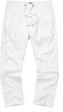 JP 1880 Heren Instapbroek FLEXNAMIC® Elastische Tailleband Tapered Loose Fit Sneeuwwit Maat 3XL