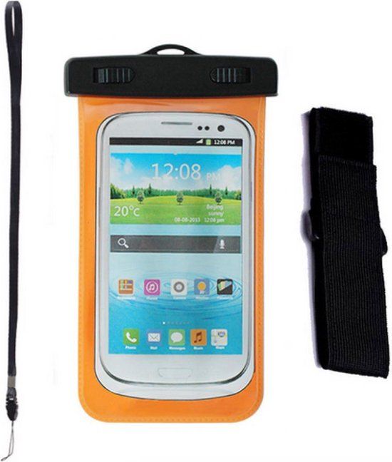 HaverCo Waterproof Phone Pouch - Orange - Universal Fit