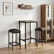 Maison Exclusive - Lot de 2 tabourets de bar, gris foncé, dimensions 40 x 32 x 64 cm, en matériau composite bois