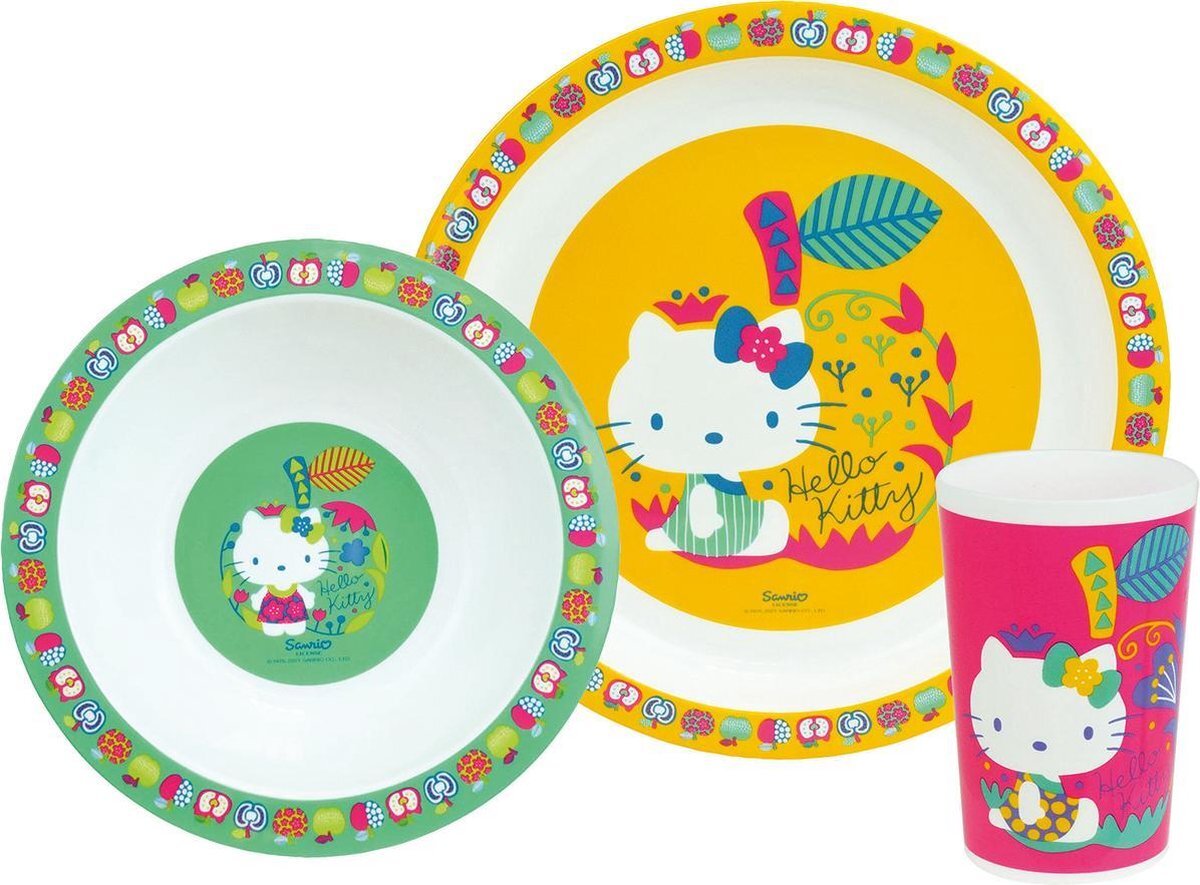 Hello Kitty Ontbijtsetje - 3 delig - Multi multi