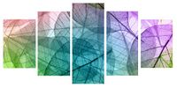 Homemania Muurfoto, 5, natuur-per woonkamer, meerkleurig, van polyester, hout, 100 x 2 x 50 cm