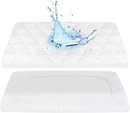 Dudu N Girlie gewatteerde waterdichte matrasbeschermer, reiswieg (65 × 95 cm)