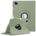 FINTIE Roterende hoes compatibel met iPad Pro 11 inch (2022/2021/2020/2018, 4e/3e/2e/1e generatie) - 360 graden draaibare standaardhoes met potloodhouder, automatisch wekken/slapen, saliegroen