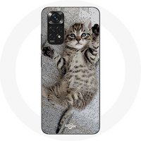 Maniacase Hoesje voor Xiaomi Redmi Note 11 4G Bengaals slapend kitten