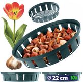 KADAX plantmanden Ø 22 cm voor tulpenbollen, 10 stuks, kunststof plantenbakken, woelmuizenbescherming voor tulpen en andere bolgewassen, zaaibakken