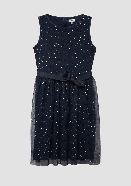 s.Oliver Jurk met stippen navy