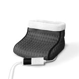 Elektrische Wintem Deluxe Elektrische voetwarmer, snelle warmte, 100 W, met 3 temperaturen, timer en afstandsbediening, wasbaar fleece en wol, Italiaanse certificering