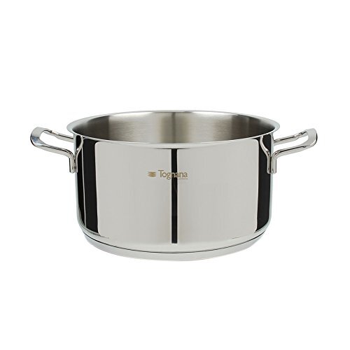 Tognana vanitosa pot 24 cm met 2 handgrepen, roestvrij staal, zilver