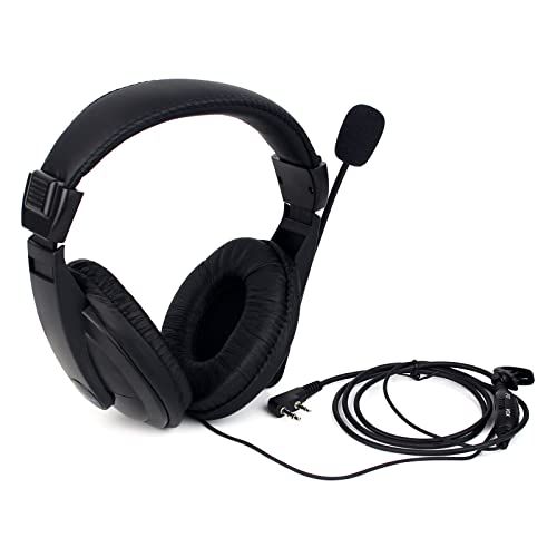 Retevis R114 Walkie-Talkie-Hoofdtelefoon, 2-Polig, Portofoon Oortjes Walkie Talkie Headset Compatibel met Walkie-Talkie RT24 RT22 RT21 BaoFeng BF-888s Radioddity R2 Kenwood Sunreal (1 Stuks)