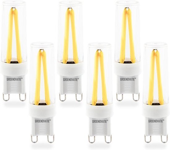 Groenovatie G9 LED Filament Lamp 3W Warm Wit Dimbaar 6-Pack