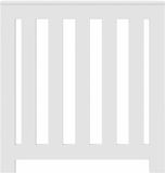 vidaXL Radiatorombouw 78x20x82 cm bewerkt hout wit