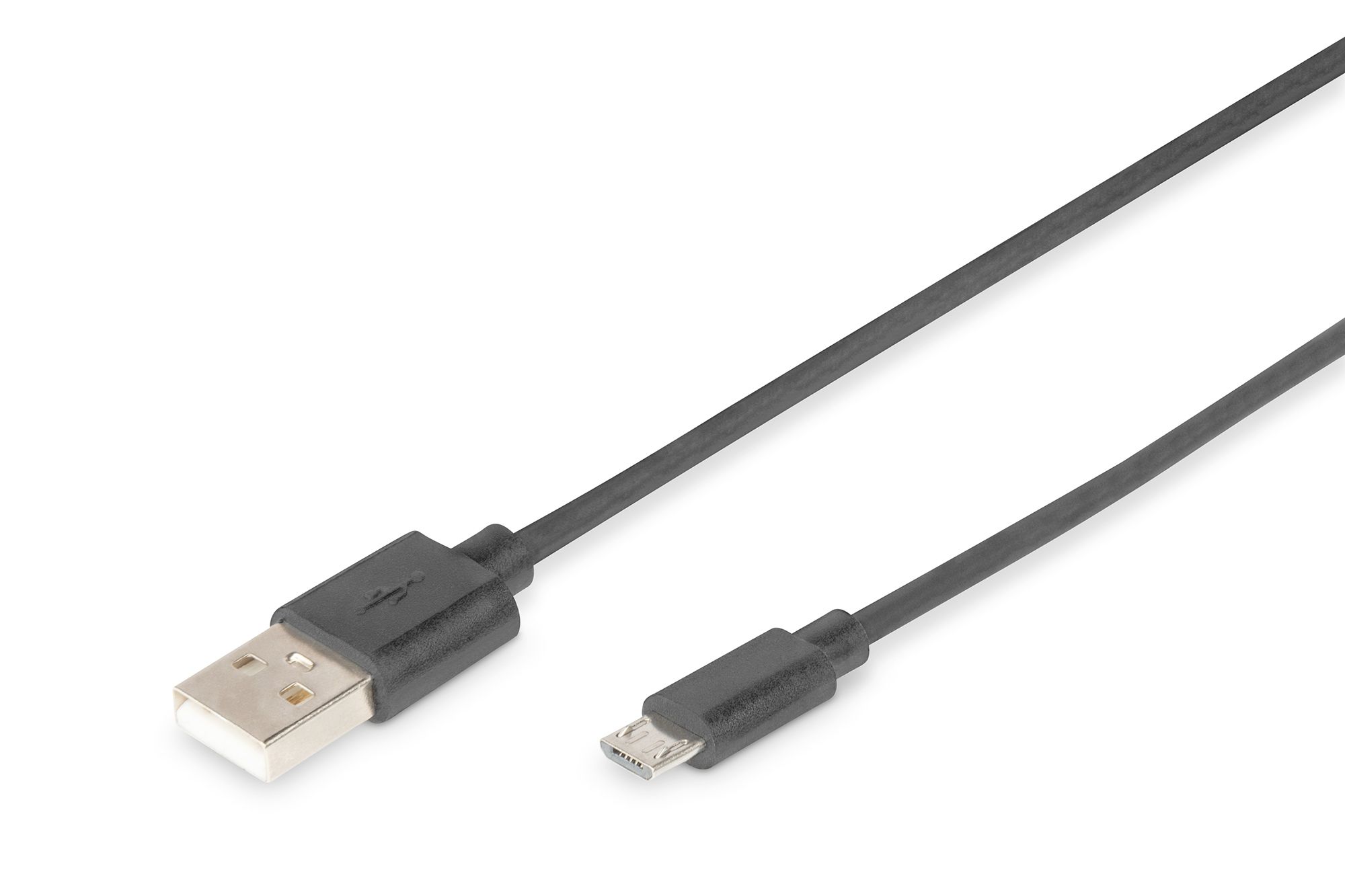 Digitus USB A/micro B Kabel - 1.8m - Zwart